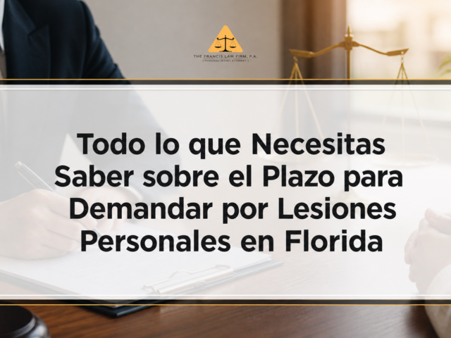 “Todo lo que Necesitas Saber sobre el Plazo para Demandar por Lesiones Personales en Florida”